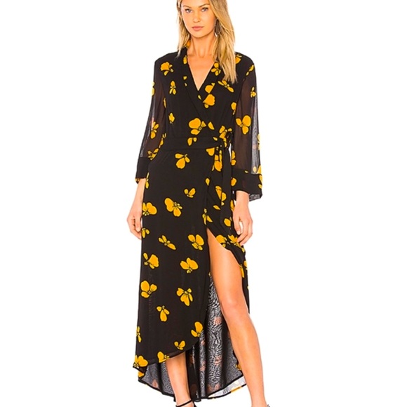 Ganni Dresses & Skirts - GANNI Fairfax Georgette Floral Wrap Dress